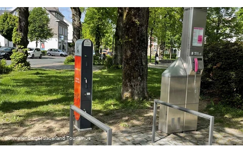 E-Bike Ladestation auf dem Schützenplatz Schmallenberg