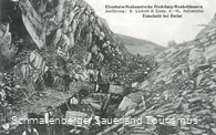 Eisenbahnbau bei Schmallenberg um 1910. 